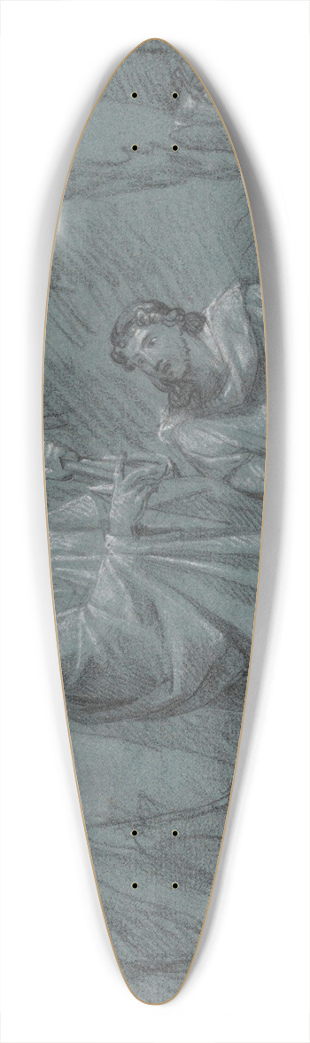 Jean Antoine Verschaeren - Samuel Questioning Saul 39.3 inch art pintail longboard deck