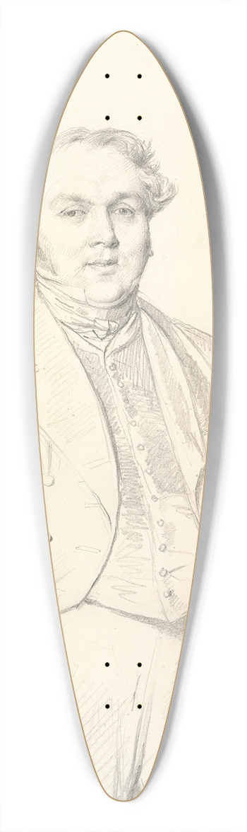 Jean Auguste Dominique Ingres - Armand Bertin 39.3 inch art pintail longboard deck