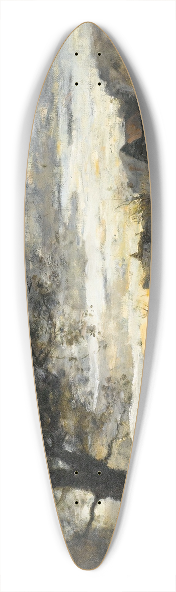 Jean-Baptiste-Camille Corot - Landscape At Sunset 39.3 inch art pintail longboard deck