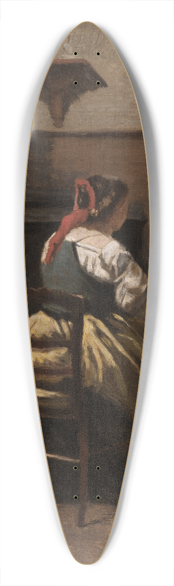 Jean-Baptiste-Camille Corot - LAtelier de Corot 39.3 inch art pintail longboard deck