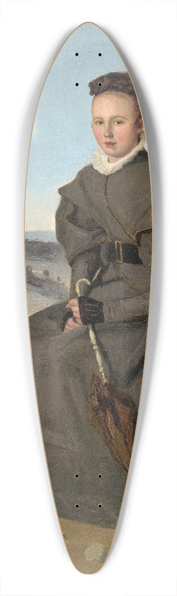Jean-Baptiste-Camille Corot - Louise Harduin 39.3 inch art pintail longboard deck