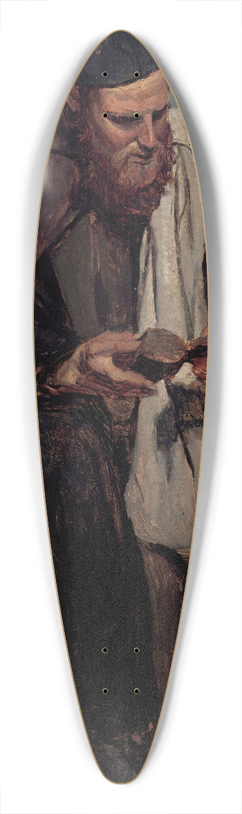 Jean-Baptiste-Camille Corot - Moine italien assis, lisant (Seated Italian Monk Reading) 39.3 inch art pintail longboard deck