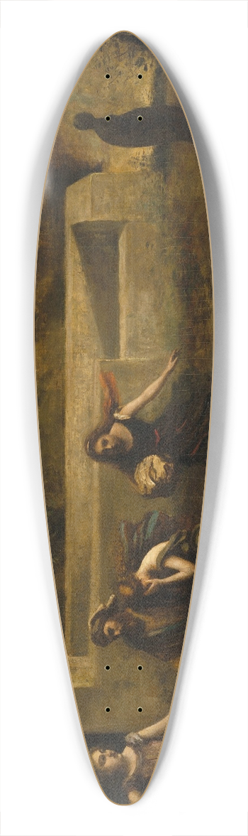 Jean-Baptiste-Camille Corot - The Burning of Sodom 39.3 inch art pintail longboard deck