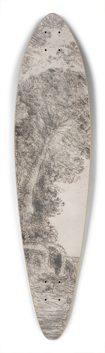 Jean-Baptiste-Camille Corot - The Little Shepherd 39.3 inch art pintail longboard deck