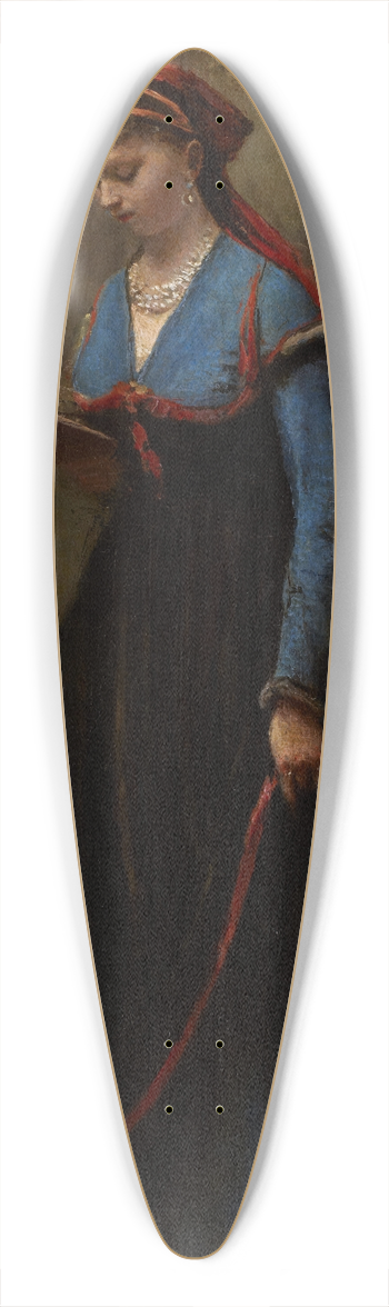 Jean-Baptiste-Camille Corot - The Reader 39.3 inch art pintail longboard deck