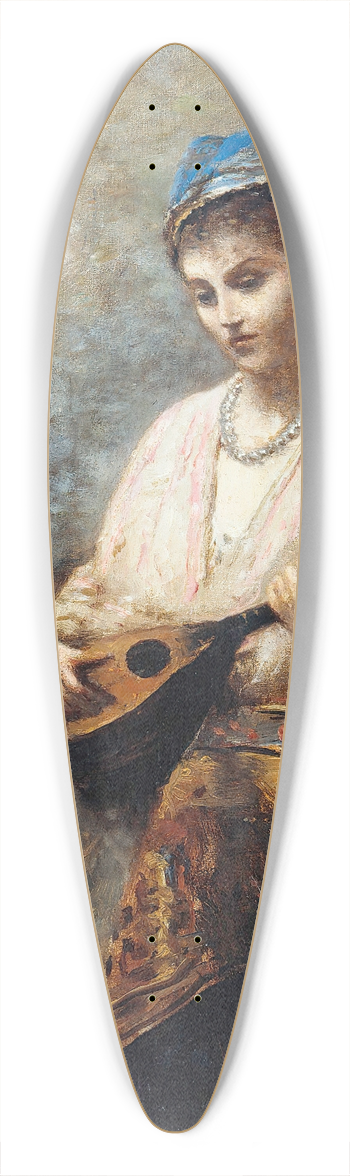Jean-Baptiste-Camille Corot - Young Girl with a Mandolin 39.3 inch art pintail longboard deck