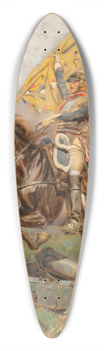 Jean-Baptiste douard Detaille - The charge 39.3 inch art pintail longboard deck