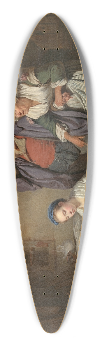 Jean-Baptiste Greuze - Broken Eggs 39.3 inch art pintail longboard deck