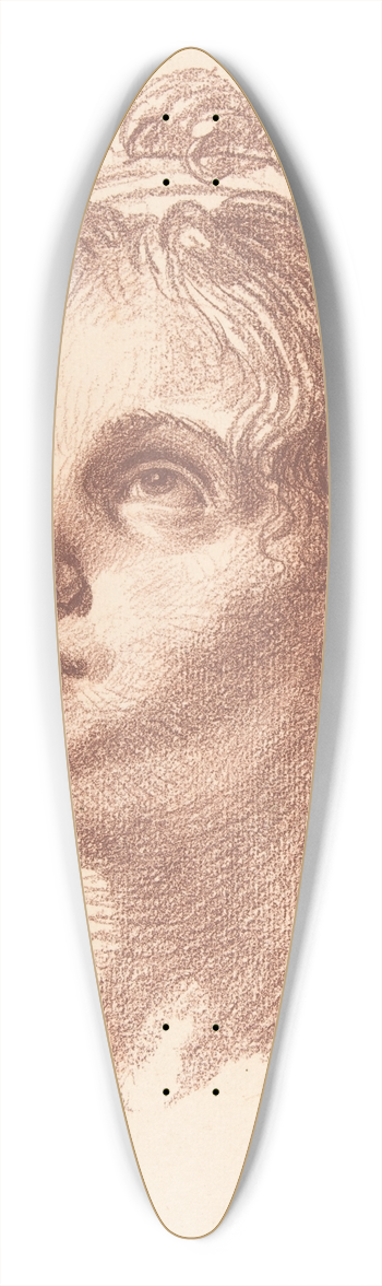 Jean-Baptiste Greuze - Head of a Girl Looking Up 39.3 inch art pintail longboard deck