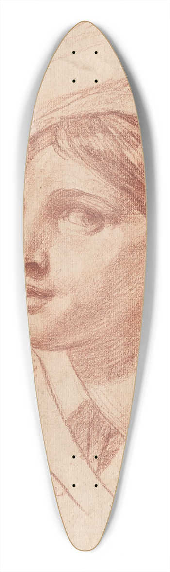 Jean-Baptiste Greuze - Head of a Young Woman 39.3 inch art pintail longboard deck