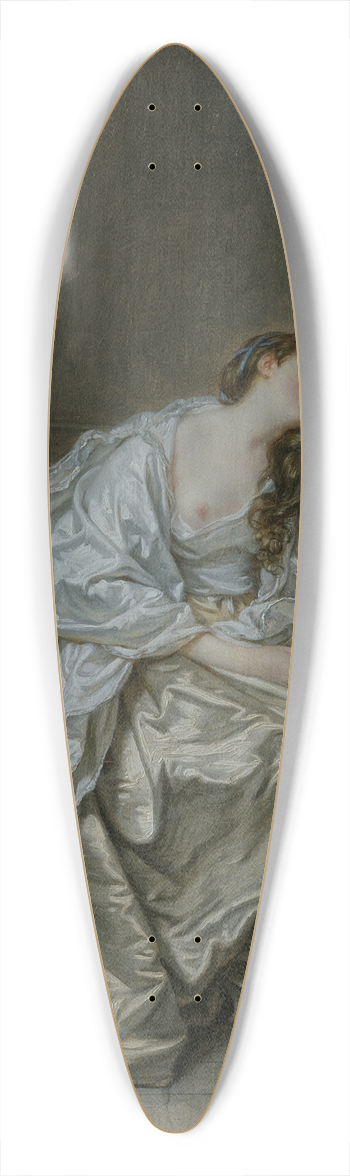 Jean-Baptiste Greuze - Le tendre ressouvenir (Tender memory) 39.3 inch art pintail longboard deck