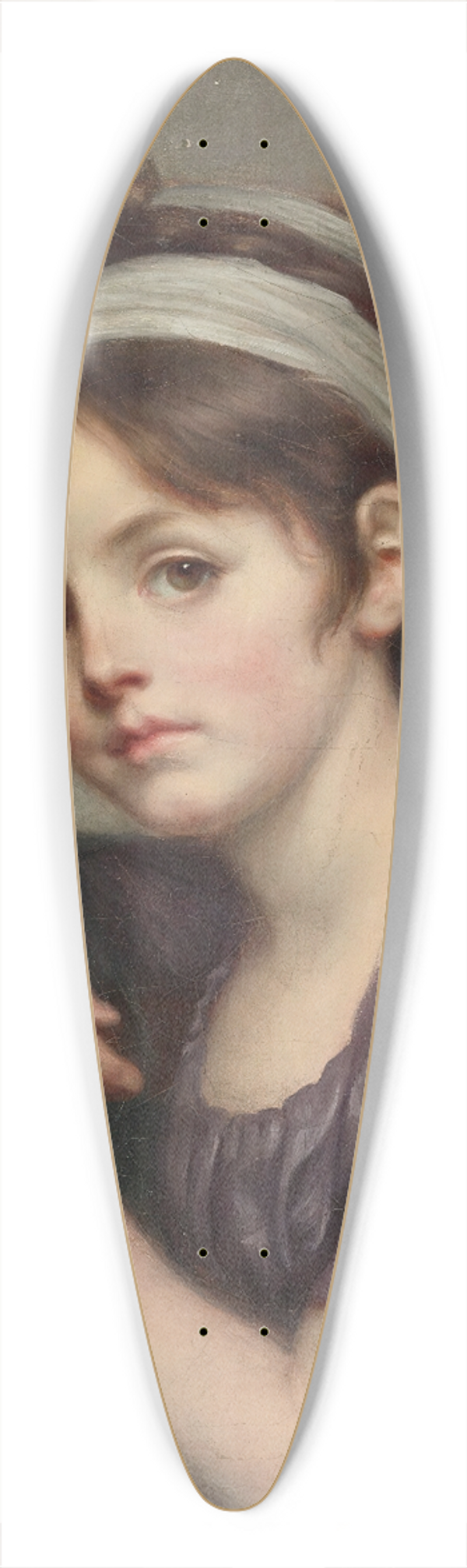 Jean-Baptiste Greuze - Portrait Of A Young Girl 39.3 inch art pintail longboard deck