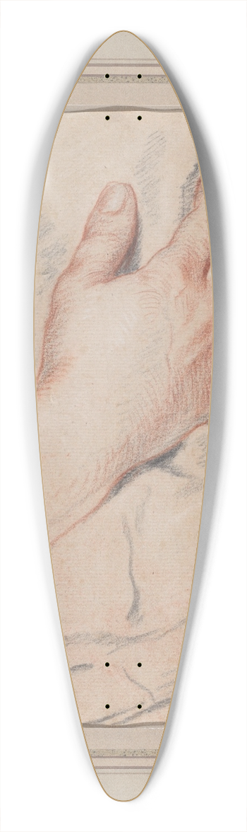 Jean-Baptiste Greuze - Study of a Hand 39.3 inch art pintail longboard deck