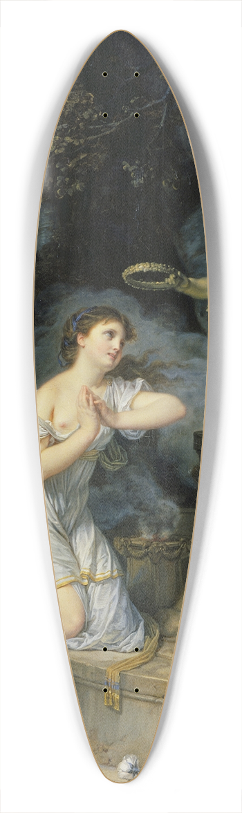 Jean-Baptiste Greuze - Une jeune Fille qui fait sa prire au pied de lautel de lAmour (A Young Woman Praying at the Altar of Love) 39.3 inch art pintail longboard deck
