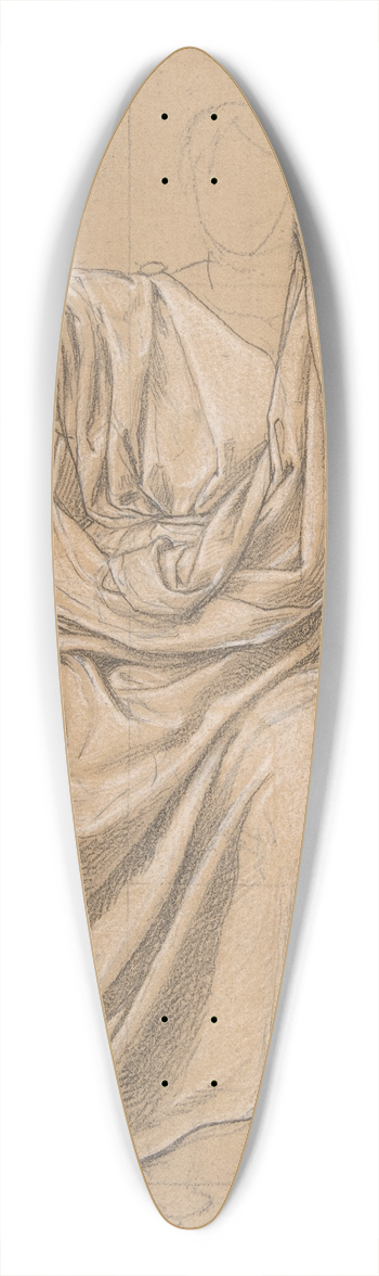 Jean Baptiste Joseph Wicar - Study of Drapery 39.3 inch art pintail longboard deck