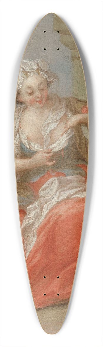 Jean-Baptiste Lebel - Young Girl Chasing Fleas 39.3 inch art pintail longboard deck