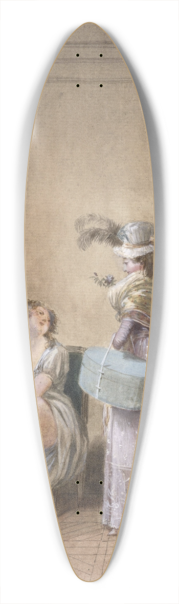 Jean-Baptiste Mallet - Les Marchandes de modes 39.3 inch art pintail longboard deck