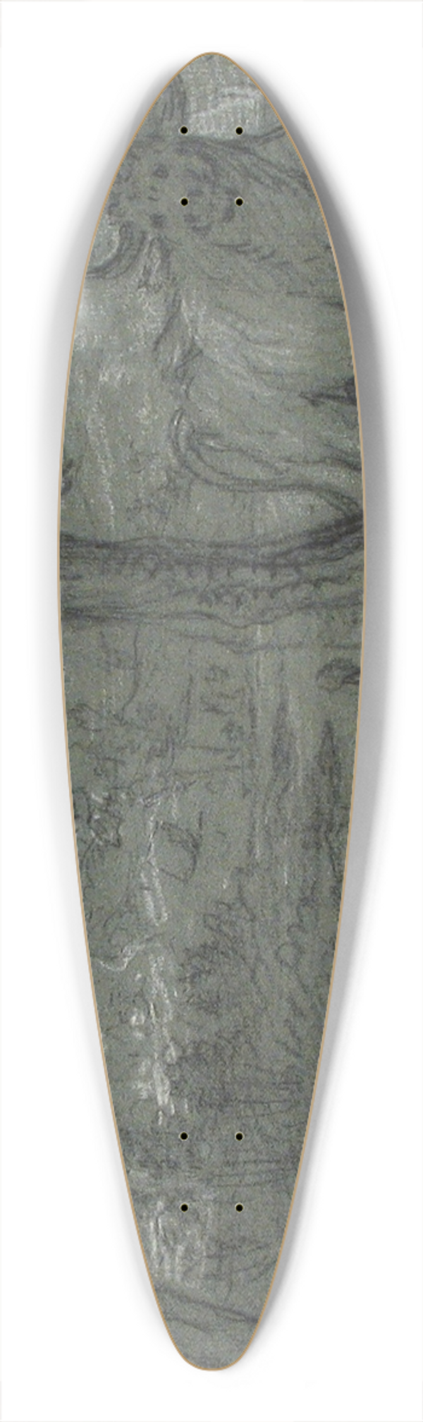Jean-Baptiste Oudry - Achelos Transformed into a Bull 39.3 inch art pintail longboard deck