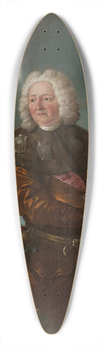 Jean-Baptiste Oudry - Portrait of a pilgrim 39.3 inch art pintail longboard deck