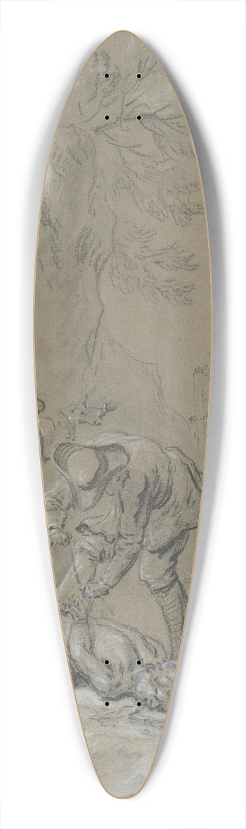 Jean-Baptiste Oudry - Ragotin lie par les parents du fou 39.3 inch art pintail longboard deck