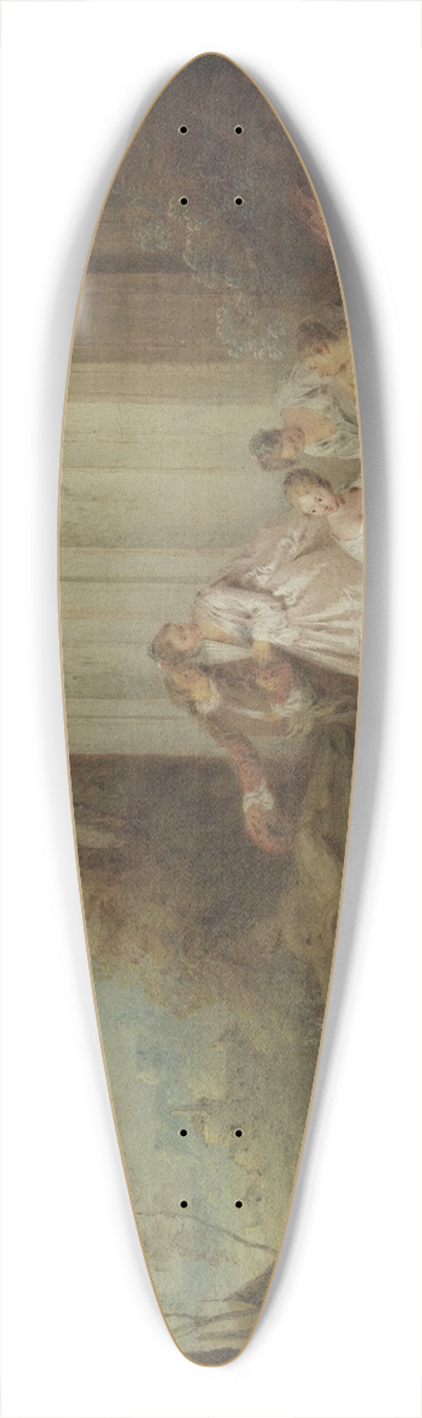Jean-Baptiste Pater - Bathing company in a park 39.3 inch art pintail longboard deck
