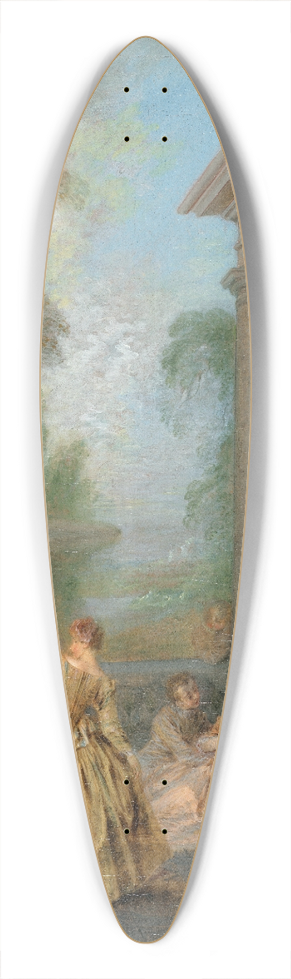 Jean-Baptiste Pater - Dancers in a Pavilion 39.3 inch art pintail longboard deck