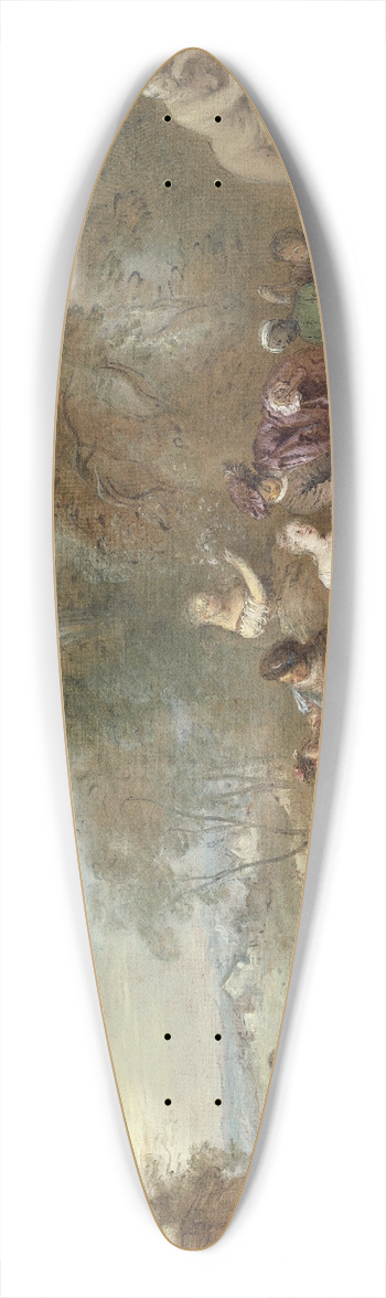 Jean-Baptiste Pater - On the Terrace 39.3 inch art pintail longboard deck