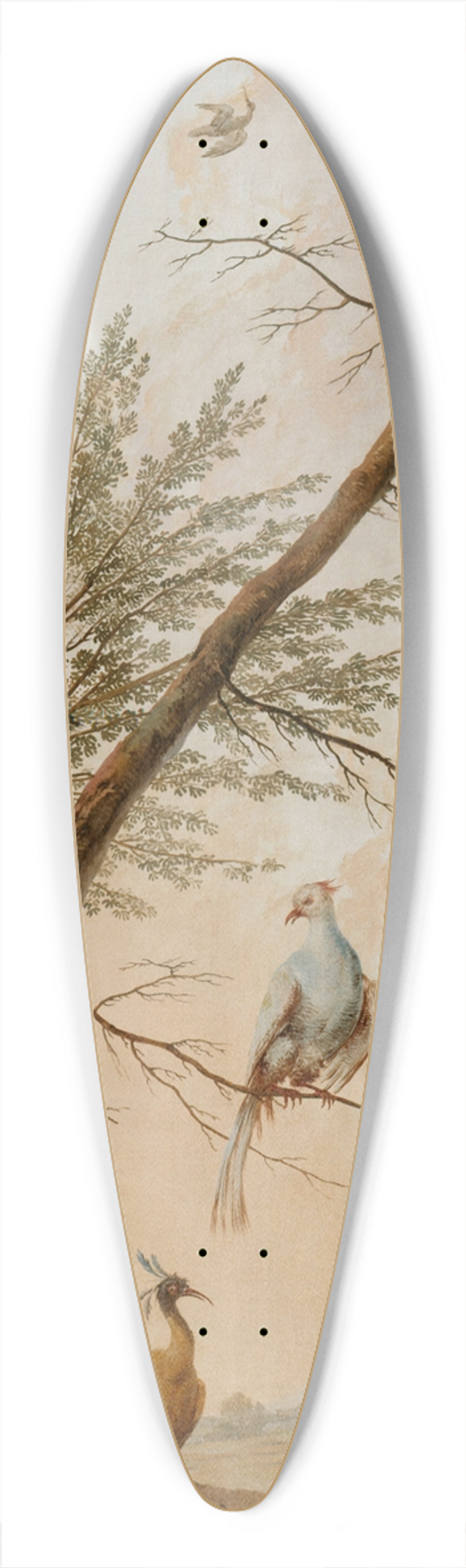 Jean-Baptiste Pillement - Panneau dcoratif  sujets danimaux 39.3 inch art pintail longboard deck