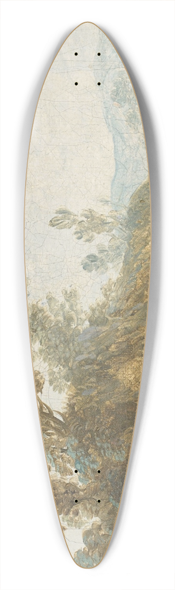 Jean-Baptiste Pillement - Paysage montagneux (Pastoral Landscape) 39.3 inch art pintail longboard deck