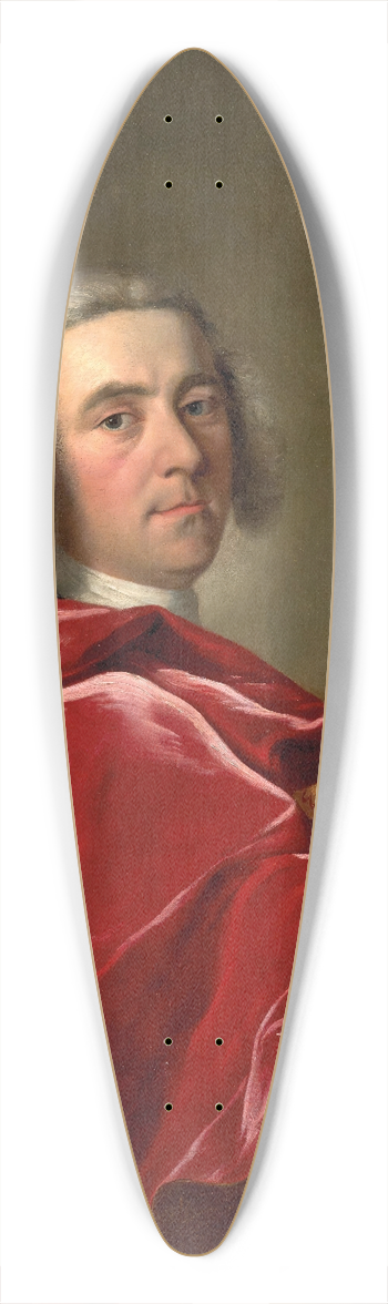 Jean-Baptiste van Loo - Portrait Of A Gentleman In A Red Velvet Cloak 39.3 inch art pintail longboard deck