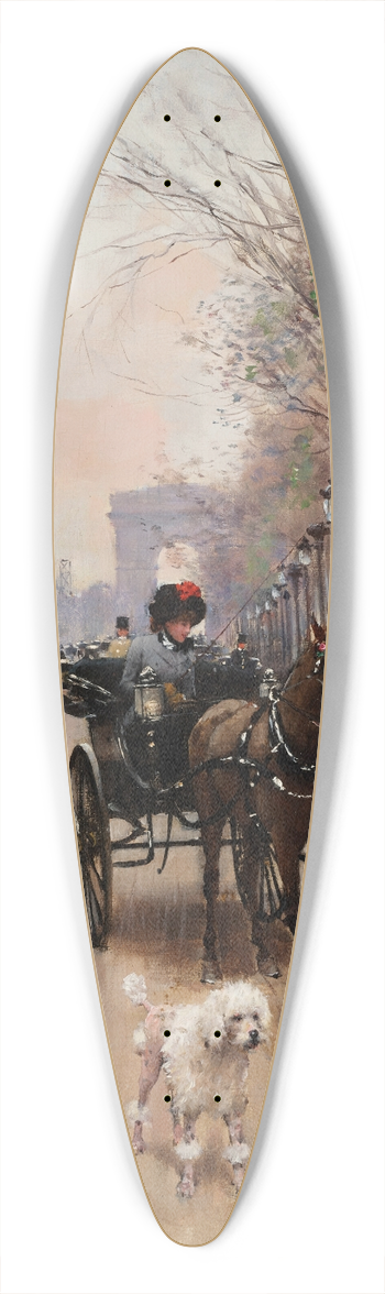 Jean Braud - Champs-lyses 39.3 inch art pintail longboard deck