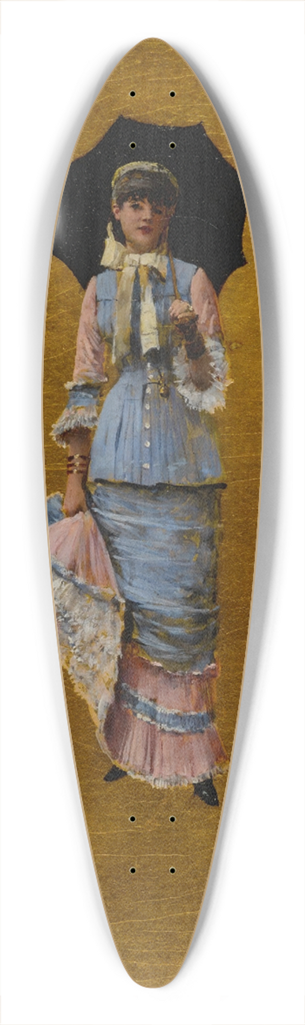 Jean Braud - Jeune femme a lombrelle 39.3 inch art pintail longboard deck