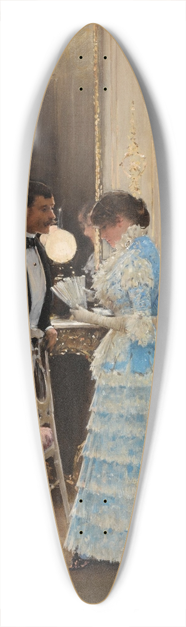 Jean Braud - La Conversation 39.3 inch art pintail longboard deck