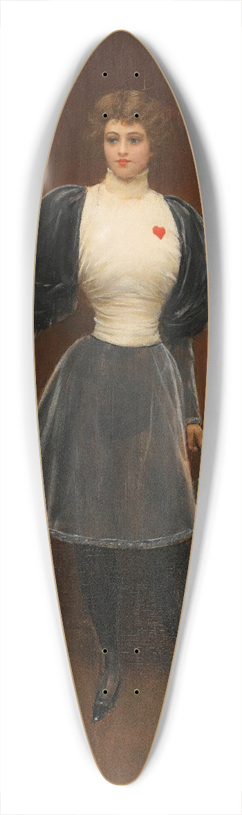 Jean Braud - Lescrimeuse 39.3 inch art pintail longboard deck