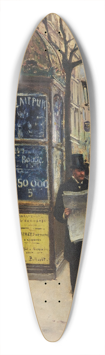 Jean Braud - Les grands boulevards 39.3 inch art pintail longboard deck