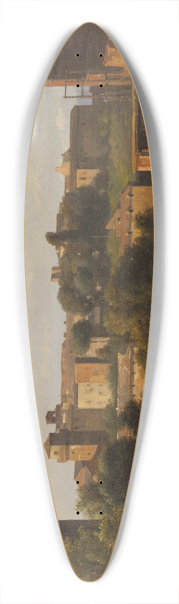 Jean-Charles Joseph Rmond - View of the Colosseum and the Arch of Constantine from the Palatine 39.3 inch art pintail longboard deck