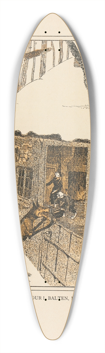 Jean de Bosschre - Balten, pour! Balten, pour! 39.3 inch art pintail longboard deck