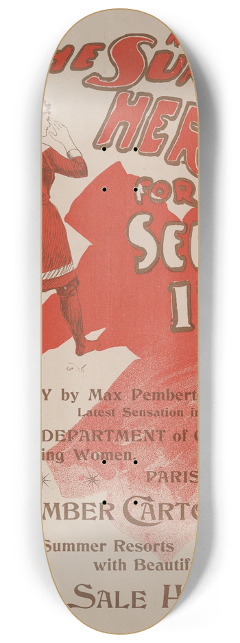Charles Hubbard Woodbury - The New York Sunday Herald for Sept. 1st 1895 8.25 inch art skate deck