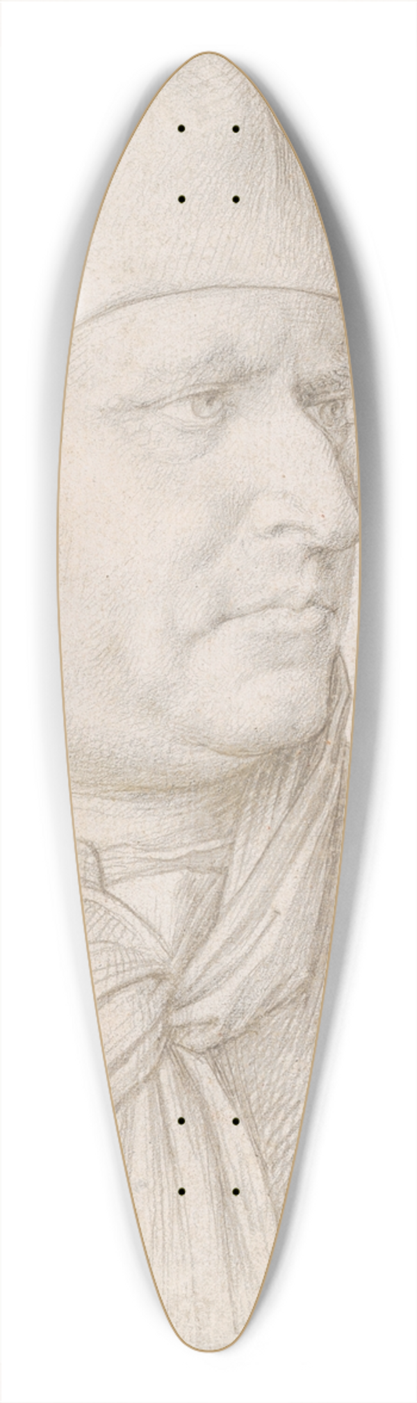 Jean Fouquet - Portrait of an Ecclesiastic 39.3 inch art pintail longboard deck