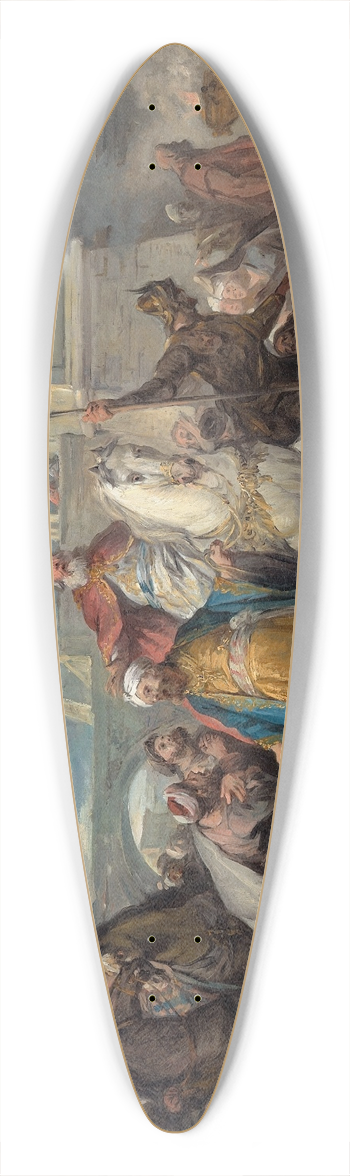 Jean-Franois de Troy - The Triumph of Mordecai 39.3 inch art pintail longboard deck