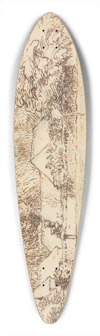 Jean-Franois Millet - Cottages 39.3 inch art pintail longboard deck