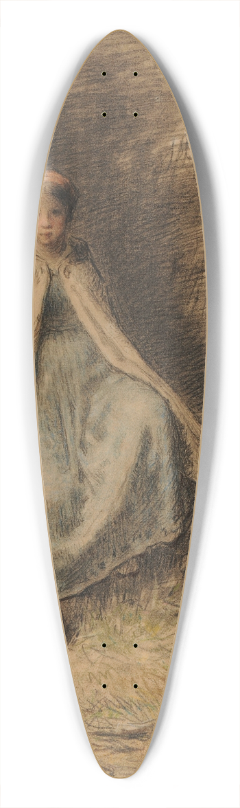 Jean-Franois Millet - Jeune bergre assise sur une barrire 39.3 inch art pintail longboard deck