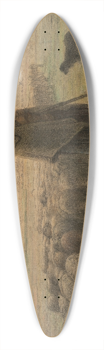 Jean-Franois Millet - Shepherdess and Her Flock 39.3 inch art pintail longboard deck