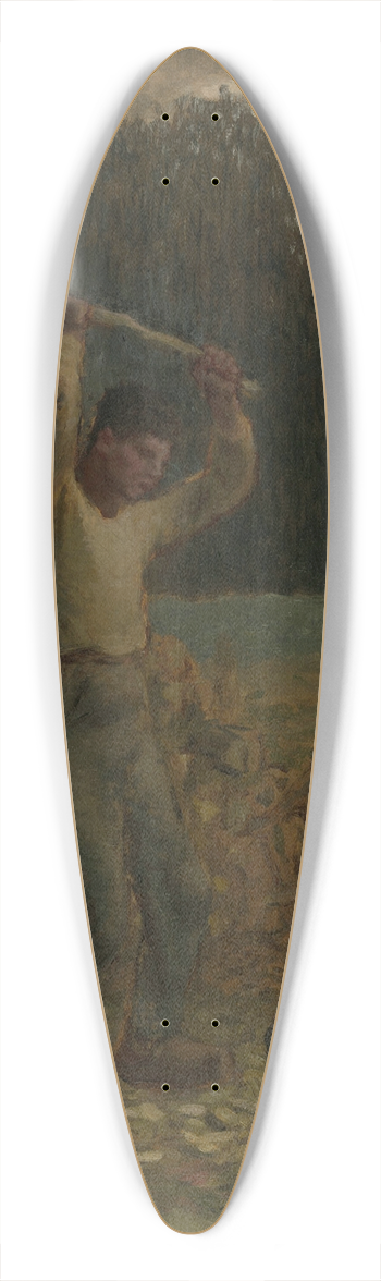 Jean-Franois Millet - The Woodchopper 39.3 inch art pintail longboard deck