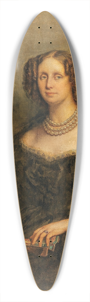 Jean Franois Portaels - Portrait of Louise dOrlans, Queen of Belgium (Palermo 1812-1850 Ostende) 39.3 inch art pintail longboard deck