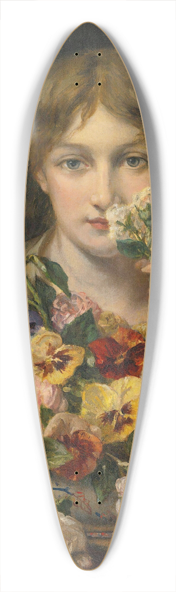 Jean Franois Portaels - Sweet Flowers 39.3 inch art pintail longboard deck