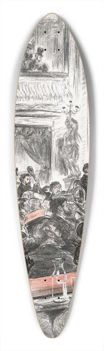 Jean Franois Raffalli - Caf-Concert AtLaScala, Paris 39.3 inch art pintail longboard deck