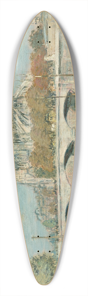 Jean Franois Raffalli - Notre Dame Seen from the Quai de la Tournelle 39.3 inch art pintail longboard deck