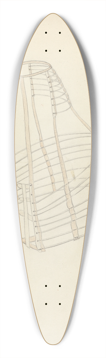Jean Gordon - Hoop 39.3 inch art pintail longboard deck