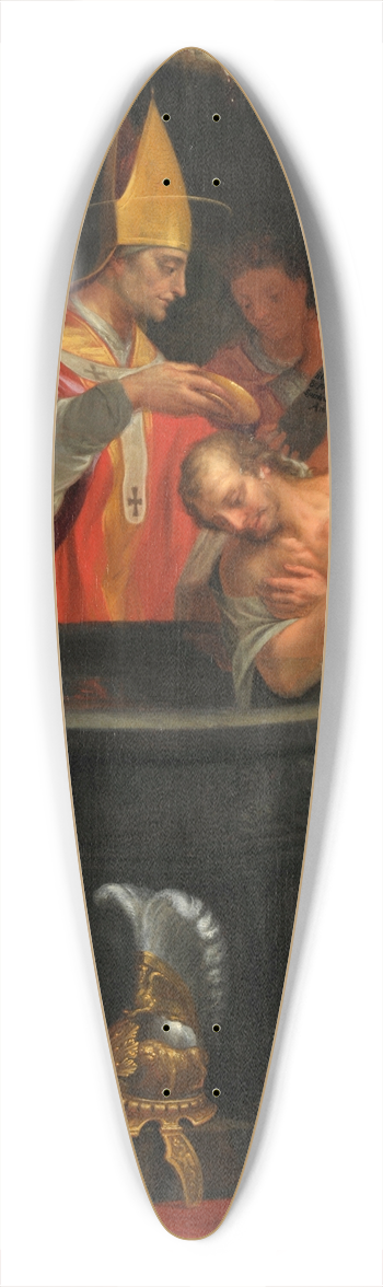 Jean Hlart - Le Baptme de Clovis 39.3 inch art pintail longboard deck